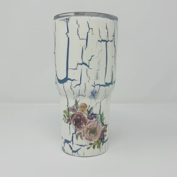 Tumbler - Rustic Rose Crackle