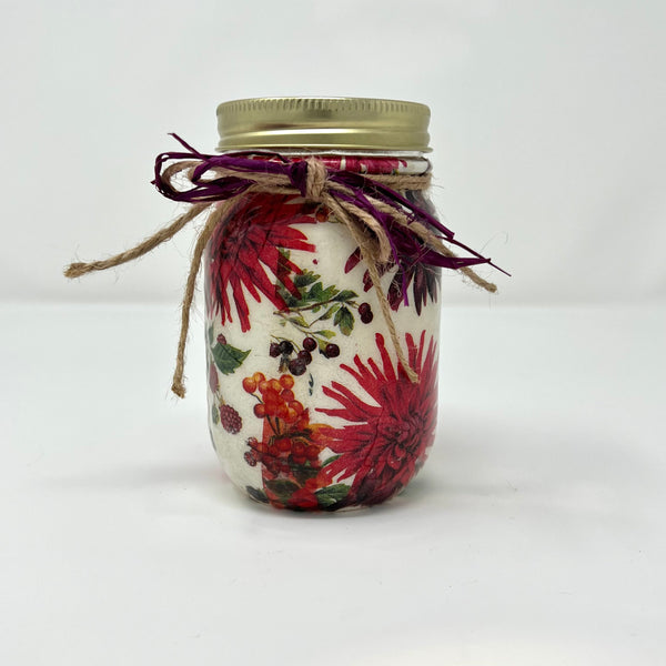 Mason Jar - Dahlia Florals