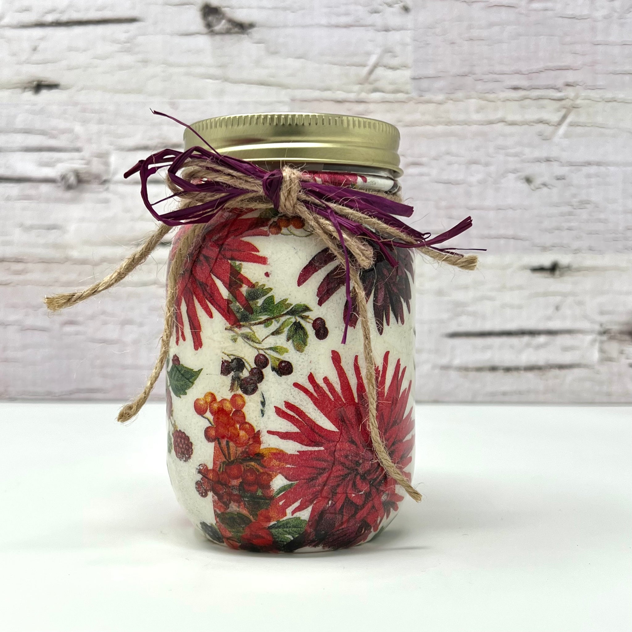 Mason Jar - Dahlia Florals