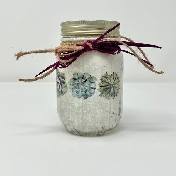 Mason Jar - Succulents