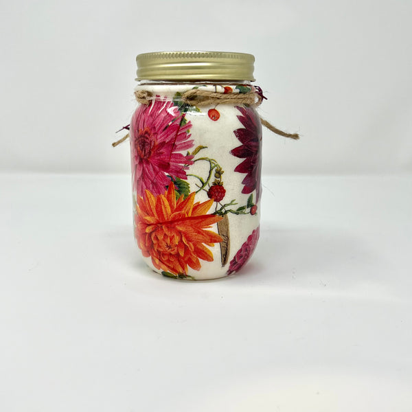 Mason Jar - Dahlia Florals