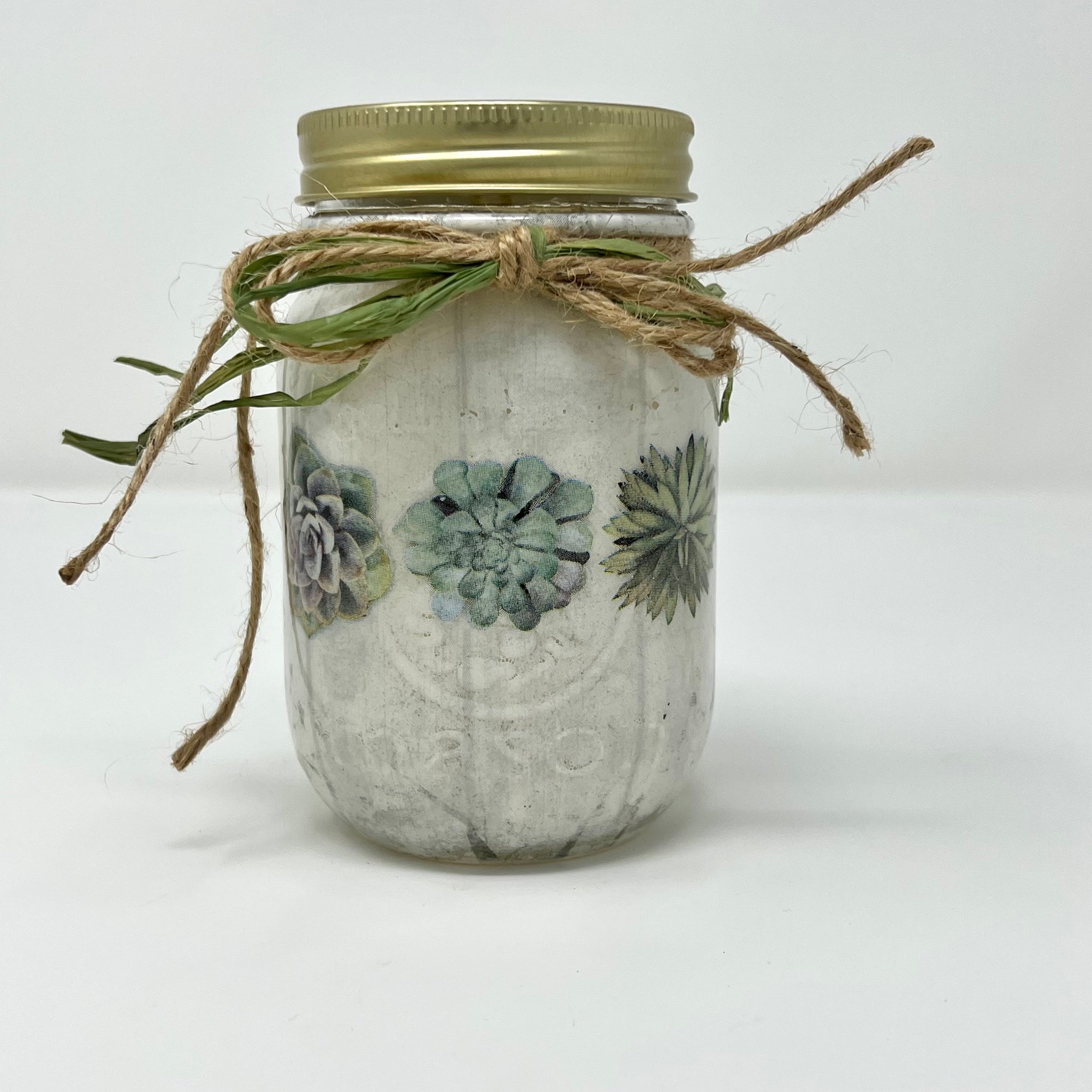 Mason Jar - Succulents