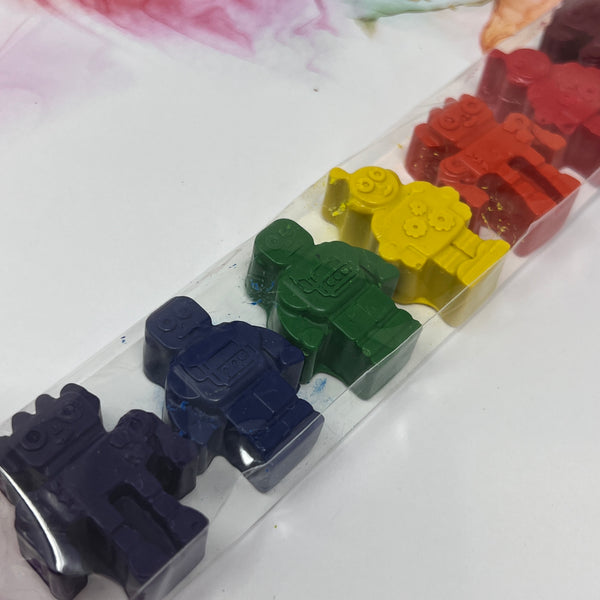 Crayon Shapes Mini Rainbow - Robot Shapes