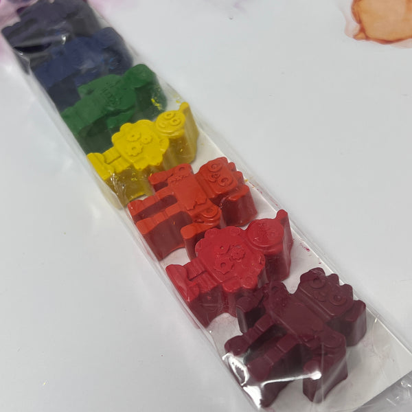 Crayon Shapes Mini Rainbow - Robot Shapes